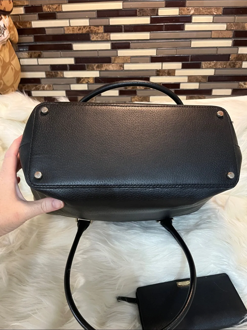kate spade Black Leather Tote with Matching Wallet